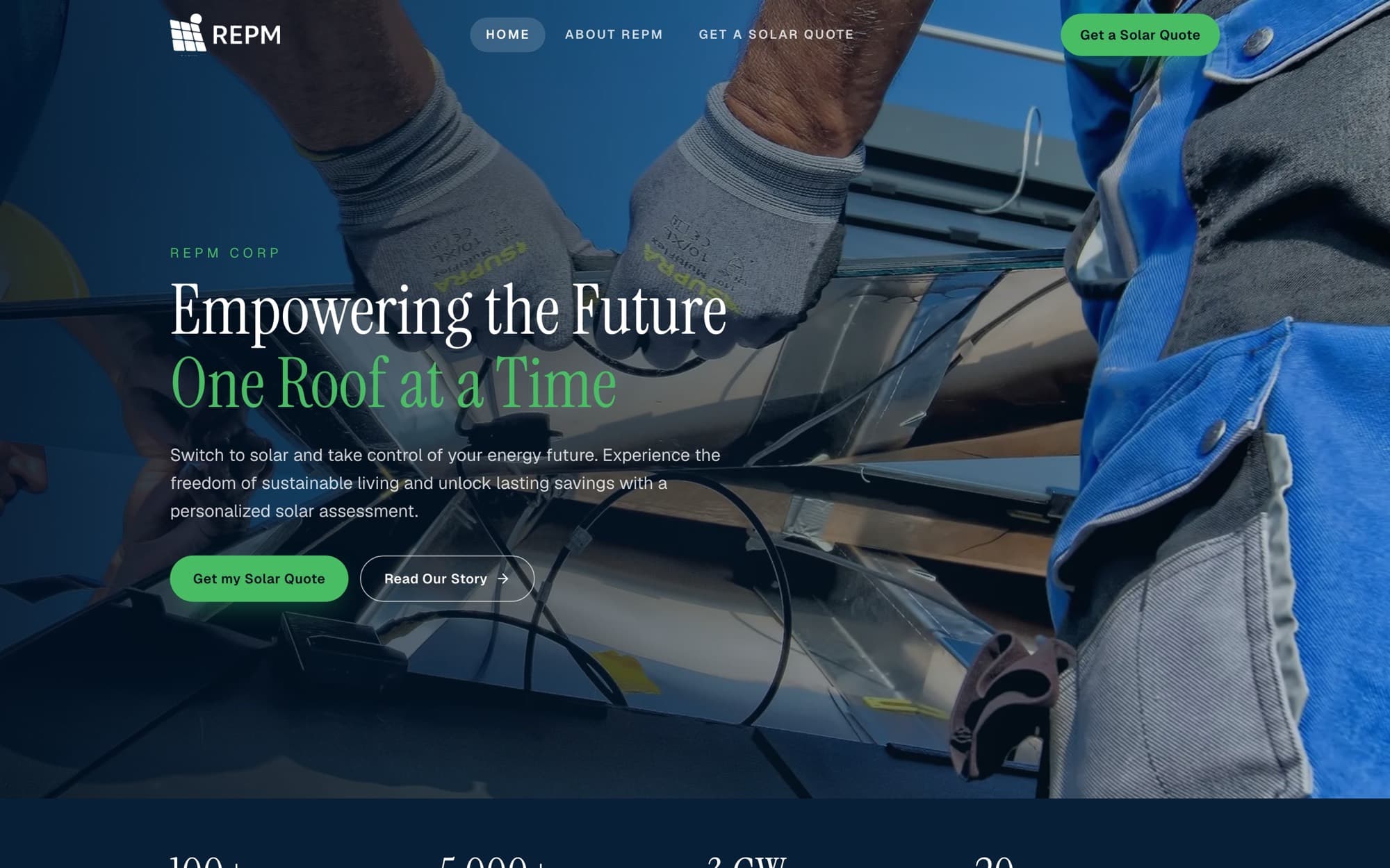 REPM Corp solar website built by ClickWise